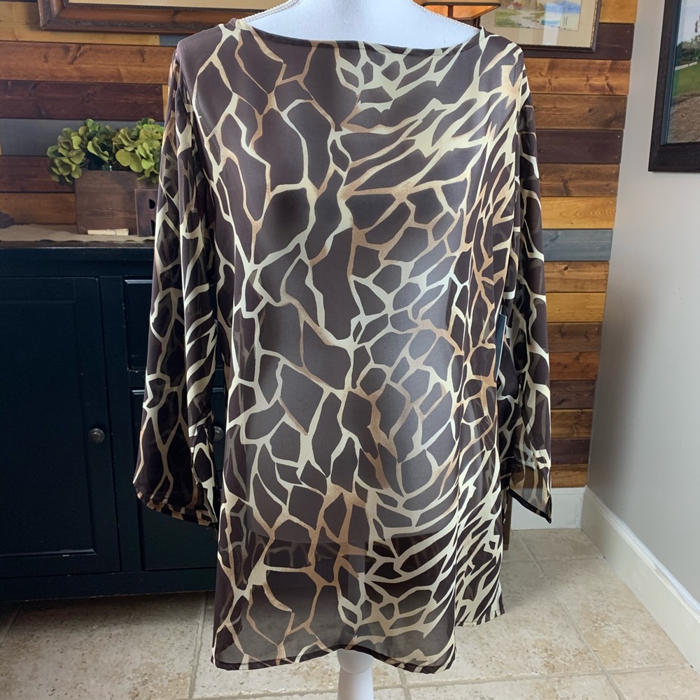 Peck & Peck Giraffe Print Blouse